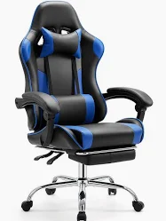 Gaming Racing Chair Ergonomic PC Computer Chair Height Adjustable E-Sports Gamer Office Task Swivel Chair w/ Headrest Lumbar Support Pillow 441lbs Loa thumbnail 4